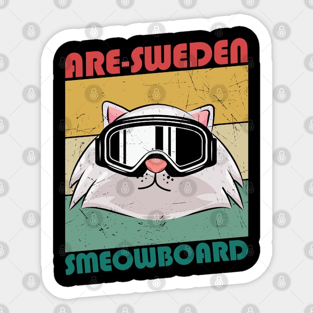 Are snowboarding retro Sticker by SerenityByAlex